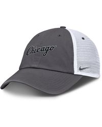 Nike - Chicago Sox Wordmark Club Mlb Trucker Adjustable Hat - Lyst