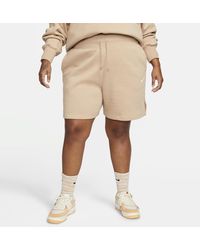 Nike - Sportswear Phoenix Fleece Shorts Met Hoge Taille En Ruimvallende Pasvorm (plus Size) - Lyst