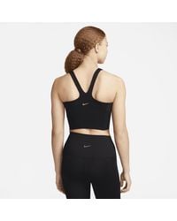 Nike Yoga Luxe Eyelet Shelf-bra Tank in Gray