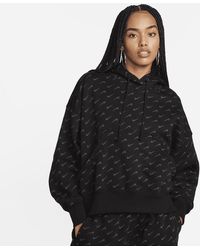 Nike - Sportswear Phoenix Fleece Extra Oversized Hoodie Met Print - Lyst