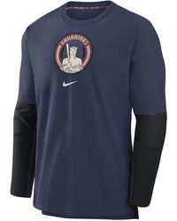 Nike - Cleveland Guardians Authentic Collection City Connect Player Dri-fit Mlb Pullover Jacket - Lyst