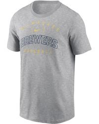 Nike - Milwaukee Brewers Home Team Athletic Arch Mlb T-shirt - Lyst