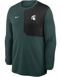 Nike - Michigan State Sideline Coach Dri-Fit College Long-Sleeve Top - Lyst
