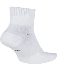 Nike Elite Cushioned Ankle Laufsocken - Weiß
