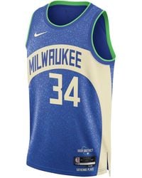 Nike - Giannis Antetokounmpo Milwaukee Bucks City Edition 2023/24 Dri-fit Swingman Nba-jersey - Lyst