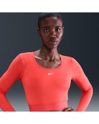 Nike - Pro Dri-Fit Cropped Long-Sleeve Top - Lyst