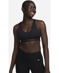 Nike - Pro Indy Plunge Medium-support Padded Sports Bra 50% Recycled Polyester - Lyst