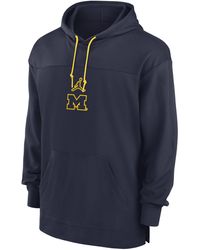 Nike - Michigan Wolverines Sideline Jersey Dri-Fit College Pullover Hoodie - Lyst