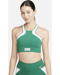 Nike - High Neck Medium-support Lightly Lined Color-block Sports Bra - Lyst