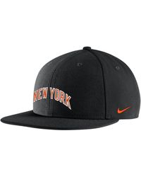 Nike New York Knicks City Edition Nba Snapback Hat In Black,