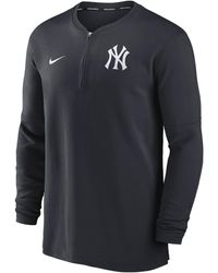 Nike - Los Angeles Dodgers Authentic Collection Game Time Dri-fit Mlb 1/2-zip Long-sleeve Top - Lyst