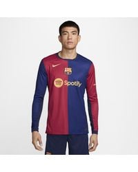 Nike - Fc Barcelona 2024/25 Stadium Home Dri-Fit Soccer Replica Long-Sleeve Jersey - Lyst