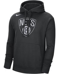 Nike - Brooklyn Nets Essential Nba Fleece Pullover Hoodie Black - Lyst
