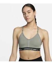 Nike - Indy Light-support Padded V-neck Sports Bra Recycled Polyester/50% Recycled Polyester Minimum - Lyst