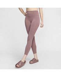Nike Air Ribbed Light Beige High Waisted leggings in Natural