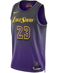 Nike - Lebron James Los Angeles Lakers 2024/25 City Edition Dri-Fit Nba Swingman Jersey - Lyst