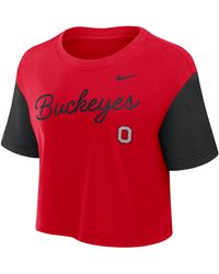 Nike - Ohio State Script Dri-Fit College Cropped T-Shirt - Lyst