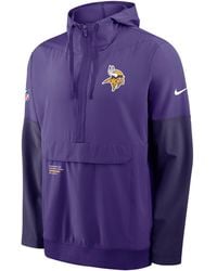 Nike - Minnesota Vikings Well Rounded Anorak Nfl 1/2-Zip Hooded Jacket - Lyst