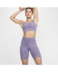 Nike - Shorts da ciclista 20 cm a vita alta e sostegno leggero zenvy tie-dye - Lyst