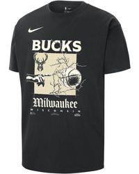 Nike - T-shirt max90 milwaukee bucks courtside nba - Lyst