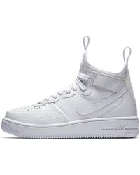 women's air force 1 ultraforce leather mid top sneakers