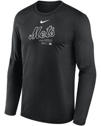 Nike - New York Mets Authentic Collection Practice Dri-fit Mlb Long-sleeve T-shirt - Lyst