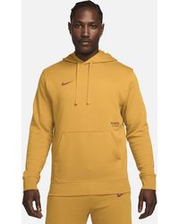 Nike - Felpa pullover da calcio in french terry con cappuccio paris saint-germain club - Lyst