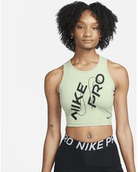 Nike - Pro Dri-fit Crop Tank Top 50% Recycled Polyester - Lyst