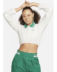 Nike - Sportswear Collection Cropped Long-sleeve Polo - Lyst