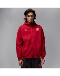 Nike - Felpa Con Cappuccio E Zip A Tutta Lunghezza Dri-Fit Paris Saint-Germain Hoop Fleece – Uomo - Lyst