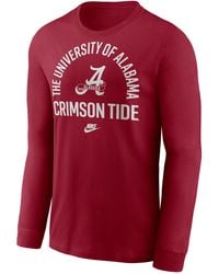 Nike - Alabama Legacy Arched Logo College Long-Sleeve T-Shirt - Lyst