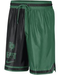 Nike Boston Celtics Courtside Nba Fleece Shorts In Grey, in Green
