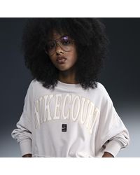 Nike heritage black and white colorblock sweatshirt store