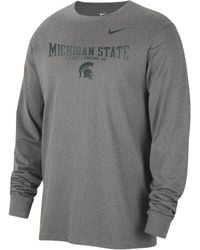 Nike - Michigan State College Crew-neck Long-sleeve T-shirt - Lyst