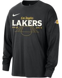 Nike - T-shirt max90 a manica lunga los angeles lakers nba - Lyst