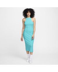Nike - Sportswear Chill Knit Slim Sleeveless Ribbed Midi Dress - Lyst