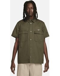 Nike - Life Woven Military Short-sleeve Button-down Shirt - Lyst