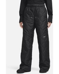 Nike - Sportswear Essential High-waisted Open-hem Quilted Trousers 50% Recycled Polyester - Lyst