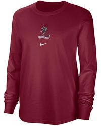 Nike - Oklahoma College Crew-neck Long-sleeve T-shirt - Lyst