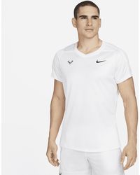 Nike Court Dri-fit Rafa Challenger Short-sleeve Tennis Top - White