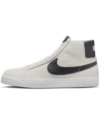 Nike Unisex Sb Zoom Blazer Mid Skate Shoes In Gray, - White