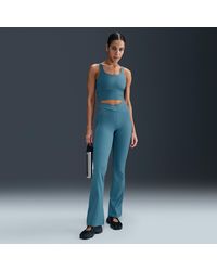 Nike - Zenvy Rib Gentle-Support High-Waisted Flared Leggings - Lyst