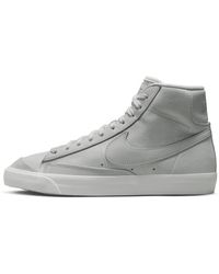 Nike Blazer Mid Premium Shoes In Gray,