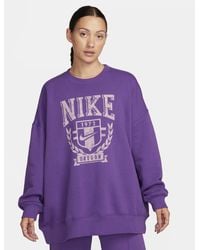Nike - Sportswear Oversized Fleeceshirt Met Ronde Hals - Lyst