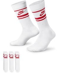 Nike - Sportswear Dri-fit Everyday Essential Crew Socks (3 Pairs) 50% Recycled Polyester - Lyst