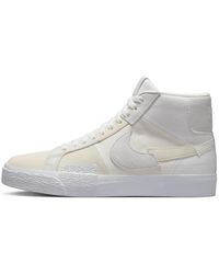 Nike Sb Zoom Blazer Mid Premium Skate Shoes - Gray