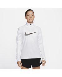 Nike - Dri-fit Swoosh 1/4-zip Long-sleeve Running Mid Layer 50% Recycled Polyester - Lyst