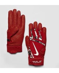 red nike batting gloves