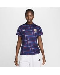Nike - England Academy Pro Dri-fit Football Pre-match Short-sleeve Top Polyester - Lyst