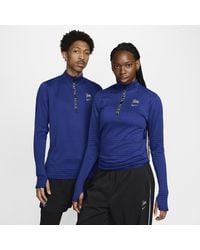 Nike - Maglia a manica lunga con zip a metà lunghezza x patta running team - Lyst